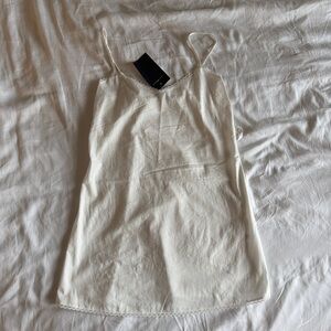 Brandy Melville White Lace Trim Dress